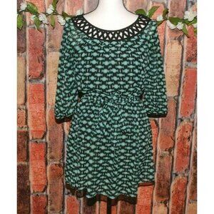 Sequin Hearts Ladies Dress Size S Belted Elastic